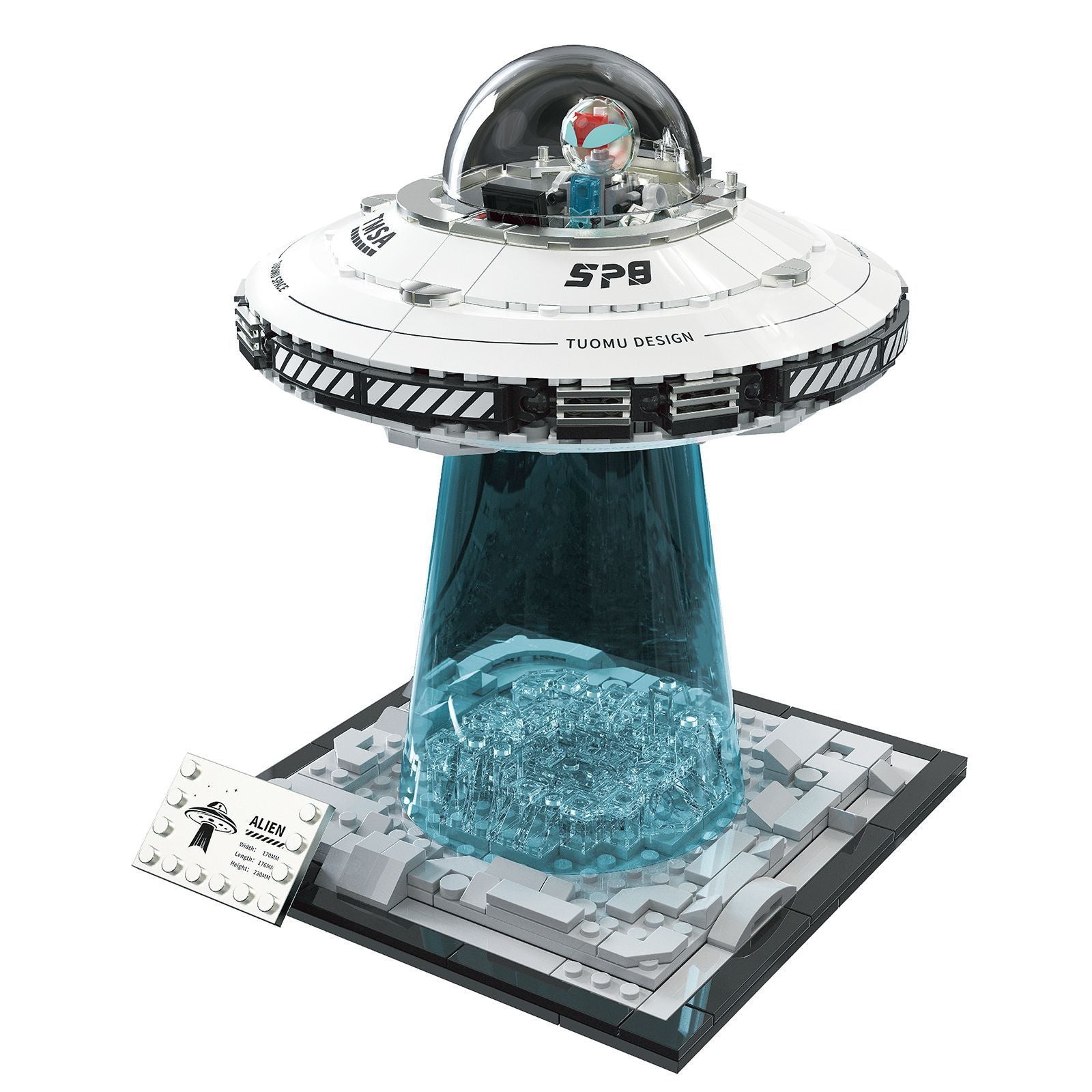 UFO Space Exploration Display Model – Light-Up Spaceship Building Kit
